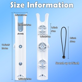 Aventik Fishing Rod Holders Tube, Boat Accessories Fishing Rod combo Storage for Kayak Garage Fishing Pole Truck bed with Mounting Hardware Included(3-Pole White)