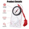 Orientation Compass, Compass Hiking, 2 Compass Set with 2 Whistles,