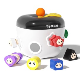 TOP BRIGHT Montessori Toys for Babies 12-18 Months, Shape Sorter Stacking Toys for Toddlers 1-3 Year Old Gifts, Early Learning Educational Toys for 1 2 3 Year Old