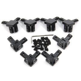 Zeberoxyz 8PCS Black 3 Way End Corner Bracket with Screws for 6mm T-Shape 2020 Series Aluminum Extrusion Profile (3-Way Corner Bracket-Black)