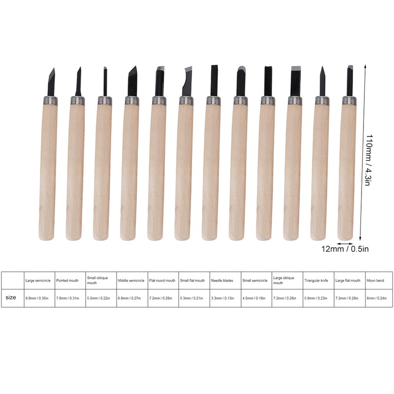 1 Set Wood Carving Tools Manganese Steel Professional Woodworking Hand