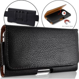 Unbranded/Generic For Caterpillar CAT S60 Case Leather Belt Holster Clip Pouch Cover