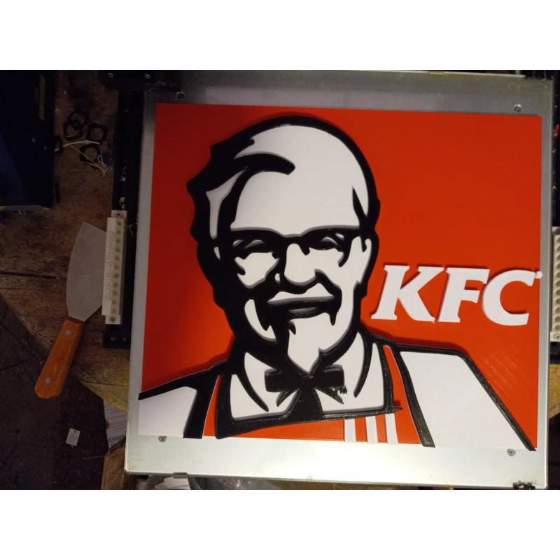 Spencer-3D 15 Inch Diameter KFC 3D Printed 3D Logo Sign