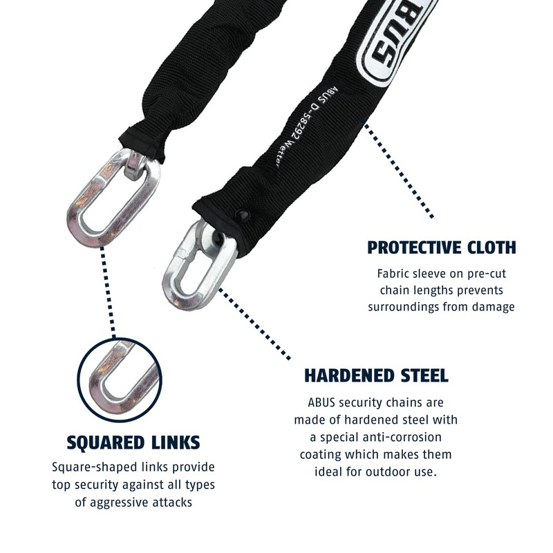 ABUS Hardened Steel 8KS 6 Foot x 5/16" Thick Square