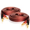 LONPOO Pure Copper Speaker Cable with Gold Plated Banana Connectors