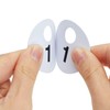2 Sets of Round Numbered Tags 1-300, Double-Sided Plastic Coat