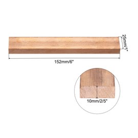 sourcing map 1Pcs 6" x 1" Copper Flat Bar,2/5" Thickness Copper Bar Stock for Grounding Systems Architectural Projects