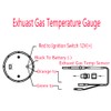 ESUPPORT Universal Car Motor 2" 52mm Digital Red LED Light