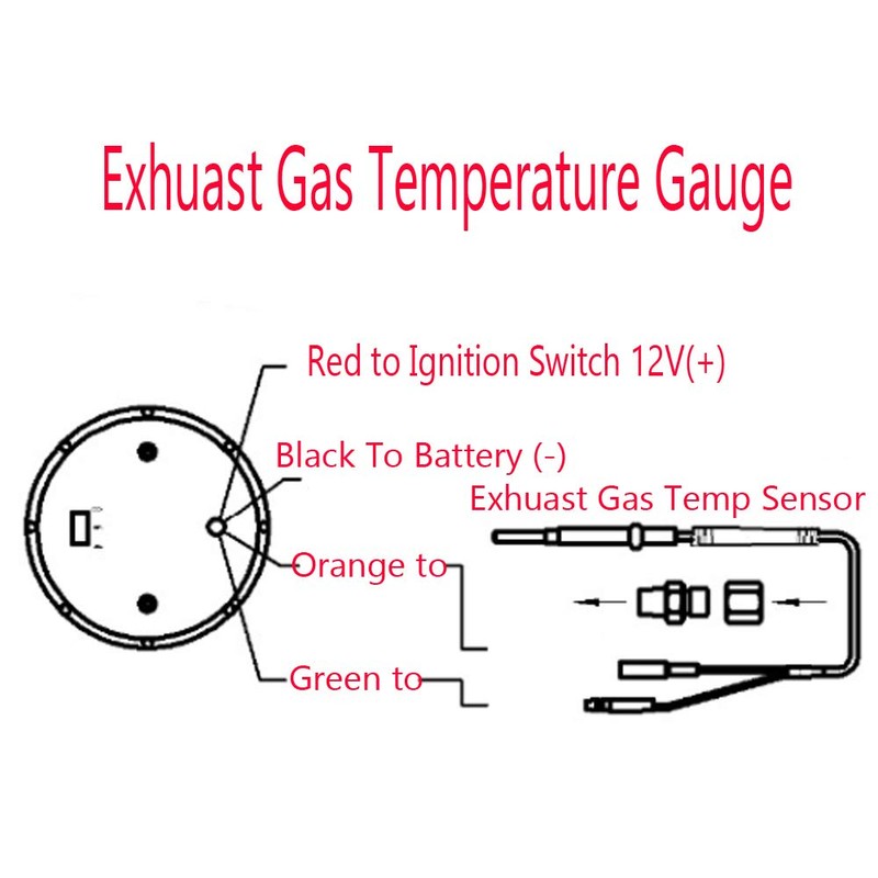 ESUPPORT Universal Car Motor 2" 52mm Digital Red LED Light