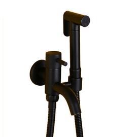 VNFOCRQJH Toilet Spray Gun Faucet Cold Water Bidet Handheld Water Sprayer Hand Shower for Toilet Black with Hose Brass Bidet Shower for Toilet