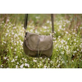 Gusti Iselin Leather Shoulder Bag Party Bag Festival Bag Leather Bag, Green