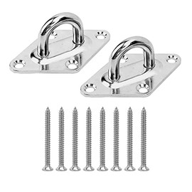 SereneLife Hanging Swing Chair Accessory Kit - Parts for Swing Models SLSWNG100, SLSWNG200, SLSWNG350, Includes Hook, Screws, and Carabiners, 500 Lbs Weight Cap, Made with Heavy Duty Materials, Steel