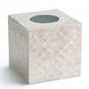 CHI AN HOME 5.9” Capiz Tissue Box Cover, Square Decorative