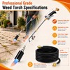 SafBbcue Propane Torch Weed Burner | 12.5FT Hose, 2 Modes