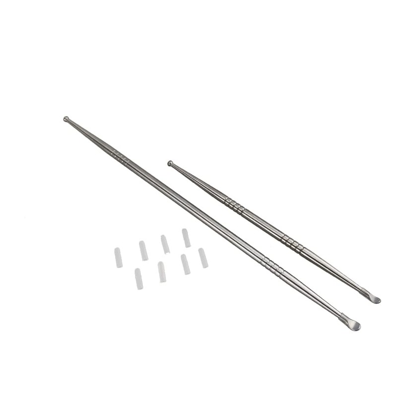 Airgoesin 2pcs Long Tonsil Stone Remover Tool + Earwax Curette