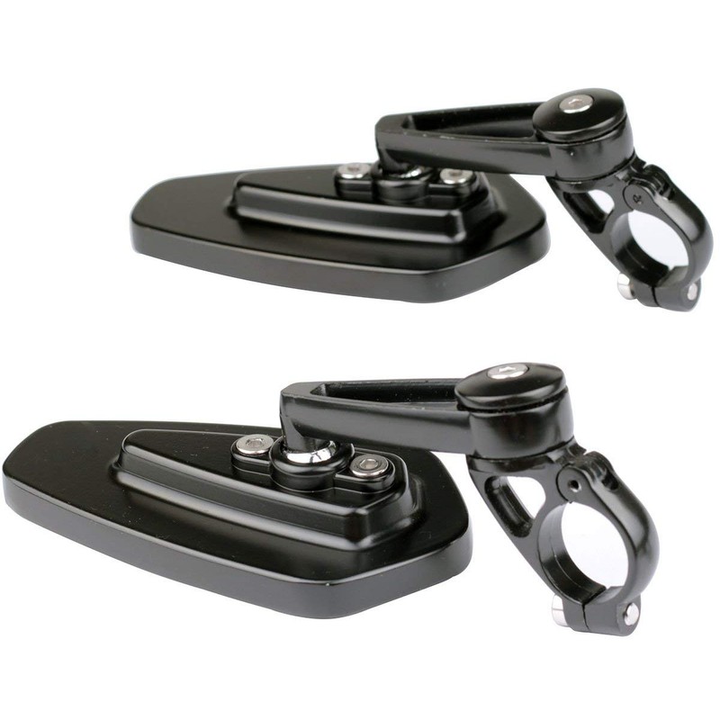 MotorToGo One Pair Black CNC 7/8" Handlebar Bar End Arrow