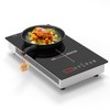 Argyolas 1900W Dual-Zone Induction Cooktop, 2 Burners Electric Hot Plate