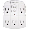 Electriduct 5-Outlet GFCI Wall Adapter, 15 Amp Grounded 3-Prong Automatic
