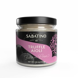 Sabatino Gourmet Truffle Aioli Sauce – Creamy, Rich Flavor with Black Truffle Infusion | Perfect for Dipping, Burgers, Sandwiches & More | All-Natural Ingredients | 7.06oz