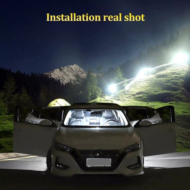 BMTxms 8x White LED Bulbs Interior Lights Package Kit For