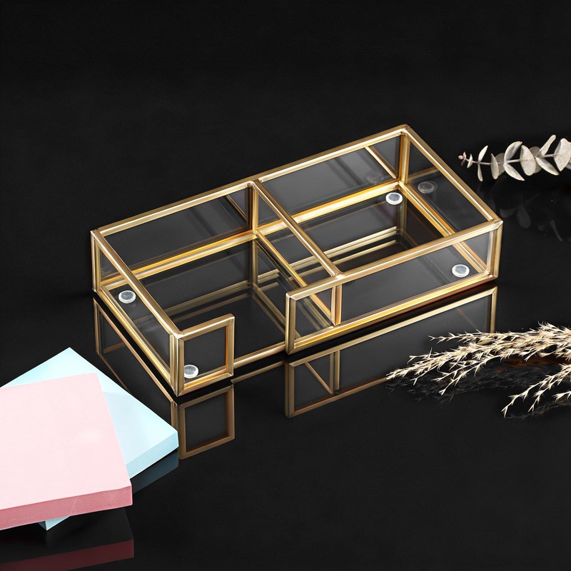 BTSKY Golden Glass 2 in 1 3x3 Inch Sticky Note