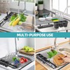 Extra Large Black Expandable Roll Up Dish Drying Rack Up