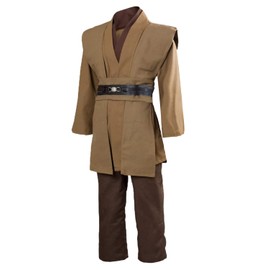 GOLDSTITCH Men Tunic Robe Knight Fancy Cool Cosplay Costume brown XL