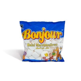 Bonjour Marshmallows – 8.82oz (250g) | Fat-Free, Certified Halal, Regular Fluffy White Marshmallows | Halal Candy, Snack, Sweet Treat for Kids & Families | Product of Guatemala
