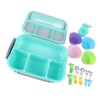 16PCS Set Bento Box Reusable 1300ml 4 Compartment Adult Lunch