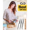 Fine Cooking Tweezers Set, Professional Stainless Steel Food Tongs, Kitchen