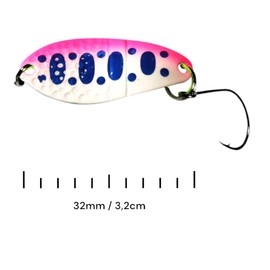 SEABUZZ Mini Bass & Trout Spoon Solo 2.7 g 3.2 mm Trout Bait & Bass Bait with Fishing Hook - Blinker Trout & Predator Fishing Lure - Sport Fishing Bait - Artificial Bait - Wobbler - Fishing