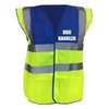 Dog Handler Printed Yellow and Blue Hi Vis Vest/Waistcoat, Security
