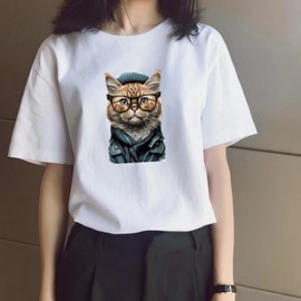 6 Sheets Cat Iron on Transfers Patches Cute Cat Decals Vinyl Heat Transfers Iron on Stickers Decals Funny Animal Designs Iron on Patches for Clothing T-Shirts Backpacks Craft DIY Decoration