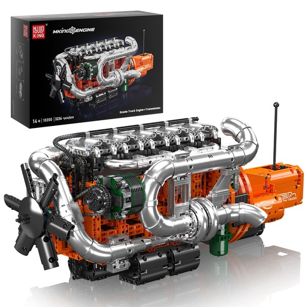 Mould King Truck Engine Kits That Runs with Transmission, Build