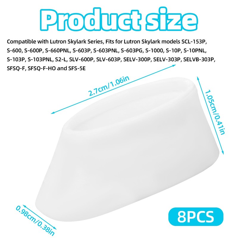 8pcs Dimmer Switch Knobs, Universal Replacement Knobs for Ceiling Lights