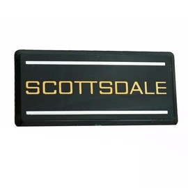 2pcs 1988-1998 Scottsdale Roof Pillar Cab Side Emblem 3D Badge Nameplate Sticker Decals (Black Yellow)