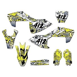 2018-2023 TC 85 Zany Yellow Senge Graphics Complete Kit with Rider I.D. Compatible with Husqvarna