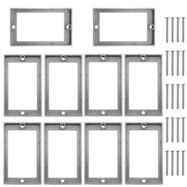 YQSIYU Receptacle Electrical Outlet Box Extender Including Installation Screws,Smart Outlet Extenders for House Decoration, Gray 1/2 Inch Outlet Box Extender for Electrical Outlet Switches,10 Pack
