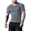 SHEKINI Men's Compression Shirts Athletic Gym Tops Quick-Dry Moisture Wicking