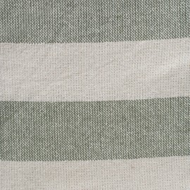 DII Rustic Farmhouse Cotton Cabana Striped Blanket Throw with Fringe, 50 x 60 - Cabana Striped Artichoke