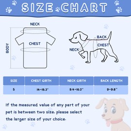 Saintrygo 8 Pieces Dog Shirts Pet Printed Clothes with Funny Letters Summer Pet T Shirts Cool Puppy Breathable Dog Outfit Soft Sweatshirt Cats(Vivid Pattern,Small)