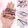 40 Pcs Hair Tie Balls with Double Beads, 12mm Colorful