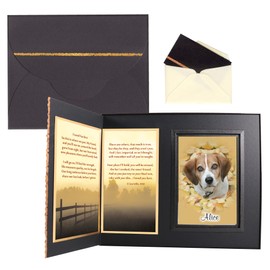 Pet Lover Remembrance Gift, "I Loved You Best" Poem, Memorial Pet Loss Picture Frame Keepsake and Sympathy Gift Package, Ebony Black with Foil Accent