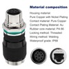 Lonlonty M12 8 Pin A Code to RJ45 Adapter Cat6a