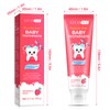 Mild Fruit Flavour Kids Toothpaste 2.1oz, Fluoride-Free Baby Teethpaste, Natural