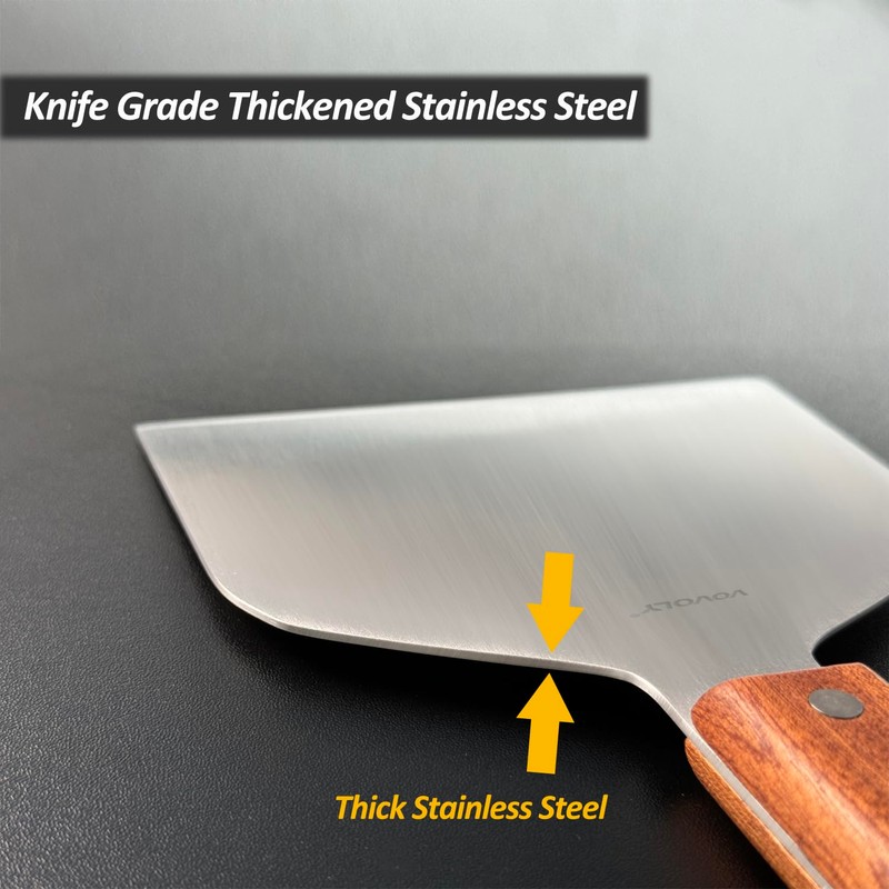 Stainless Steel Metal Spatula Set for Griddle, Grill Spatula Scraper