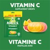 HALLS Vitamin C Assorted Citrus Flavour Supplement Drop Lozenges, Throat