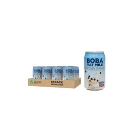 (Pack of 12) DaoHer Oat BOBA - Brown Sugar Oat BOBA, BOBA Ready-To-Drink, Vegan Bubble Tea || No.1 Canned BOBA || Bubble Milk Tea Ready-To-Drink