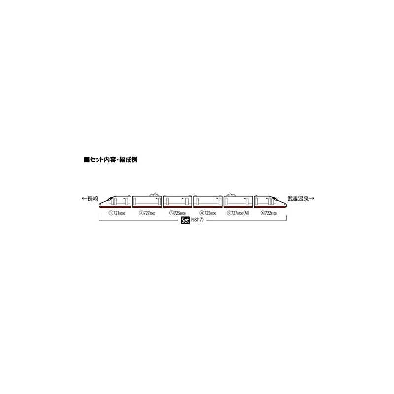 TOMYTEC 98817 98817 Nishikyushu Shinkansen N700S 8000 Series Kamome Set