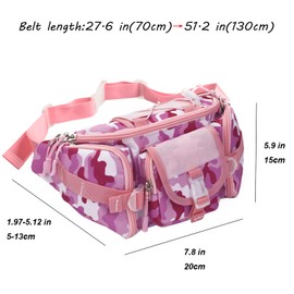 ArcEnCiel Tactical Fanny Pack for Women Waist Bag Hip Belt Outdoor Hiking Fishing Bumbag with Patch